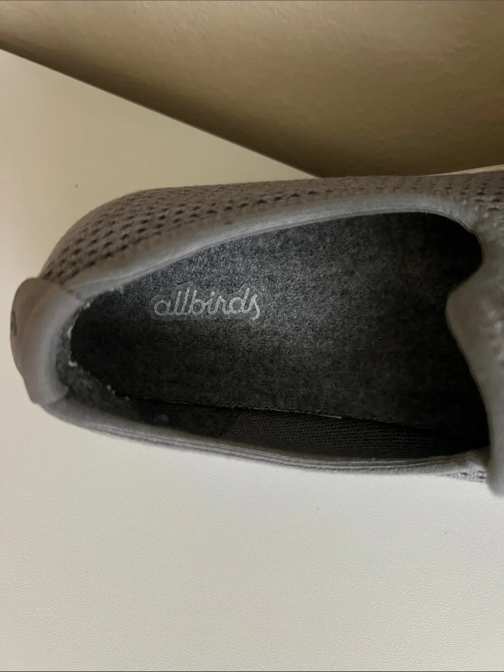 allbirds Gray Slip-On knit shoes with White Accents